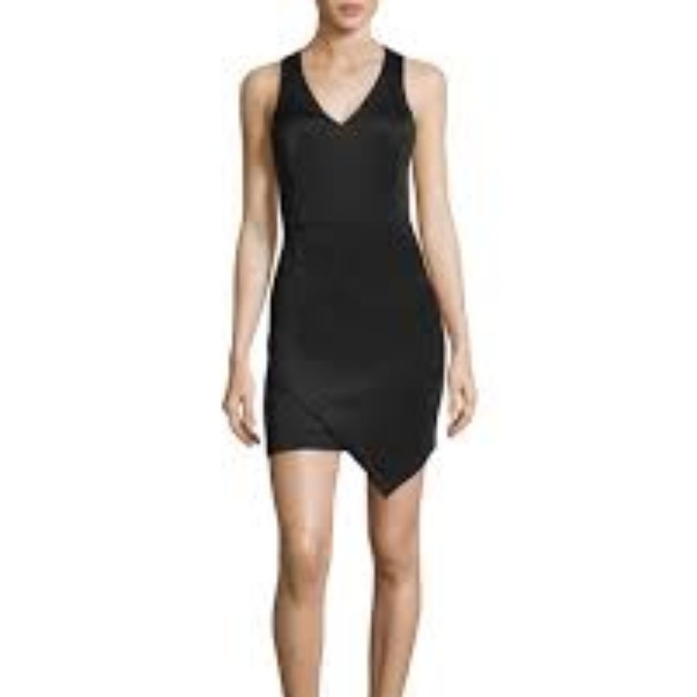 NWOT Catherine Malandrino Black Tulip Hem Dress 10